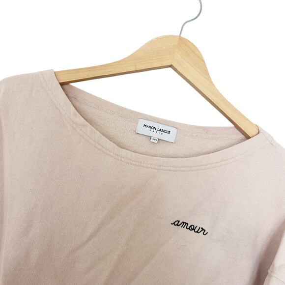 Maison Labiche Paris Amour Light Pink Sweater Sz XS/S - Picture 2 of 6